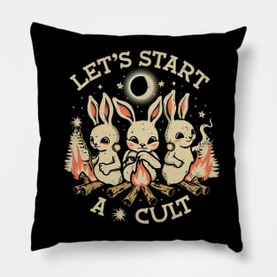 Easter Cute Bunnies Kawaii Anime Style Funny Eclipse Pillow