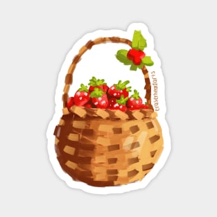 Strawberry Basket Magnet