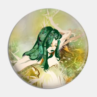 Dryad tree nymph fairy green maiden leaves autumn Pin