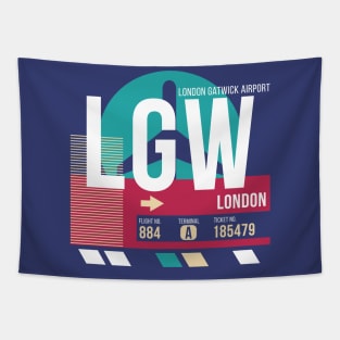 London (LGW) Airport Code Baggage Tag E Tapestry