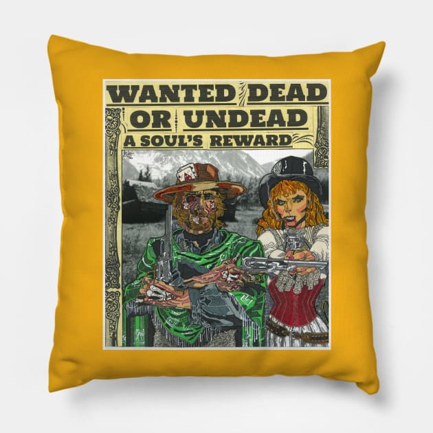 The Quick & the Undead Pillow by SnowFlake Comix