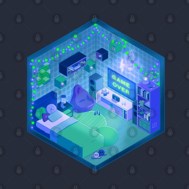 Isometric Gaming Room by Fuineryn