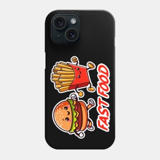 Fast Food Hamburger and French Fries Phone Case