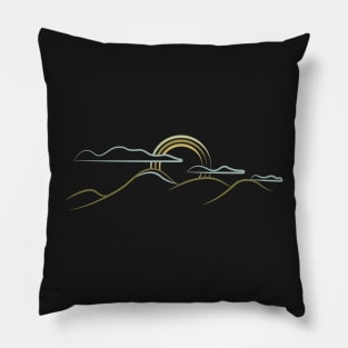 Mountains at Sunset Pillow