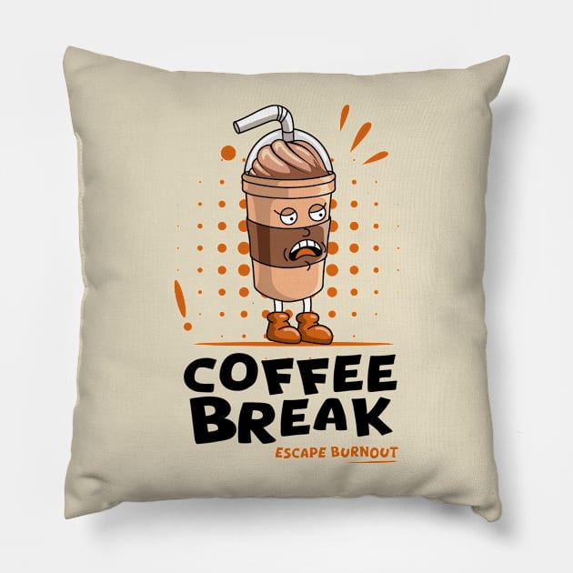 Coffee Break Pillow by Harrisaputra