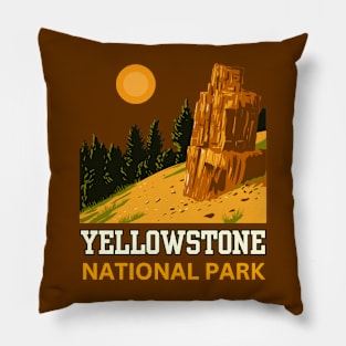 Yellowstone National Park Hiking Adventure Nature Explore Pillow