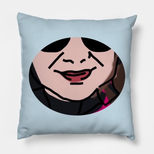 Smiling Friend Face Outline and Color Pillow