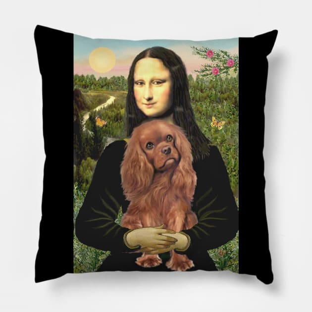 Mona Lisa loves her Ruby Cavalier King Charles Spaniel Pillow by Dogs Galore and More