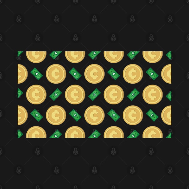 Cent ¢ banknote and coin pattern wallpaper by FOGSJ