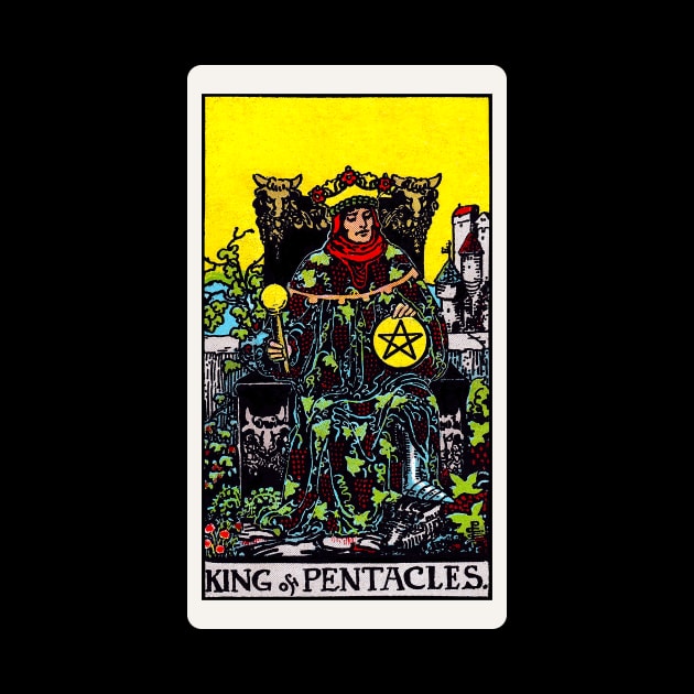Card #77 - King Of Pentacles - Rider Waite Smith Tarot by RetroFitted