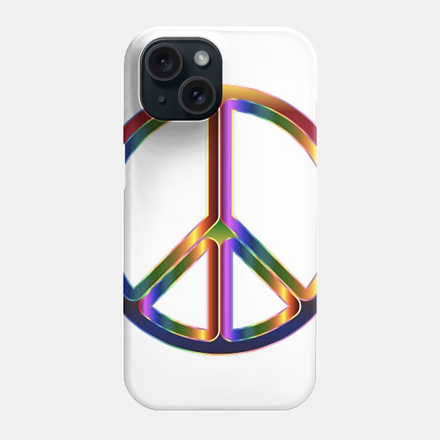 Psychedelic Peace Logo Phone Case by PsychedUp