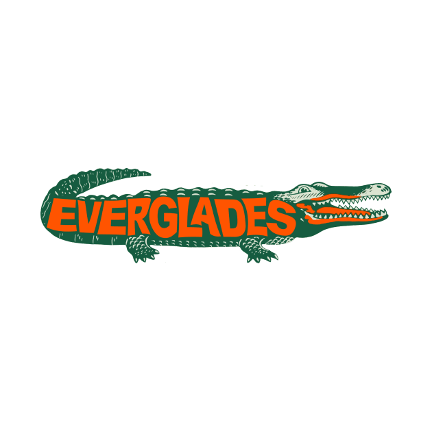 Vintage Style Everglades Alligator by ZSONN