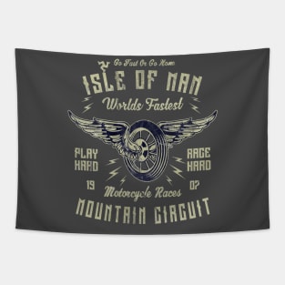 Isle Of Man Motorcycle Racing Tapestry