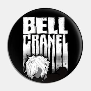 Bell Cranel Minimalist with Cool White Typography from Danmachi Anime Pin