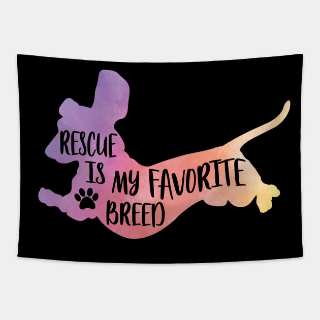 Rescue is my favorite breed Tapestry by PrettyPittieShop