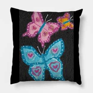 colorful butterflies  art Pillow