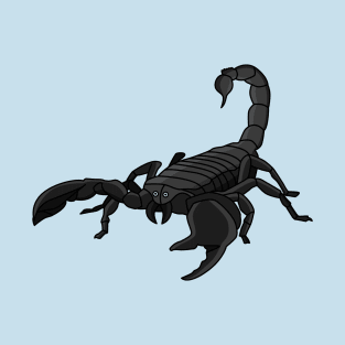 Black hungry scorpion cartoon illustration T-Shirt