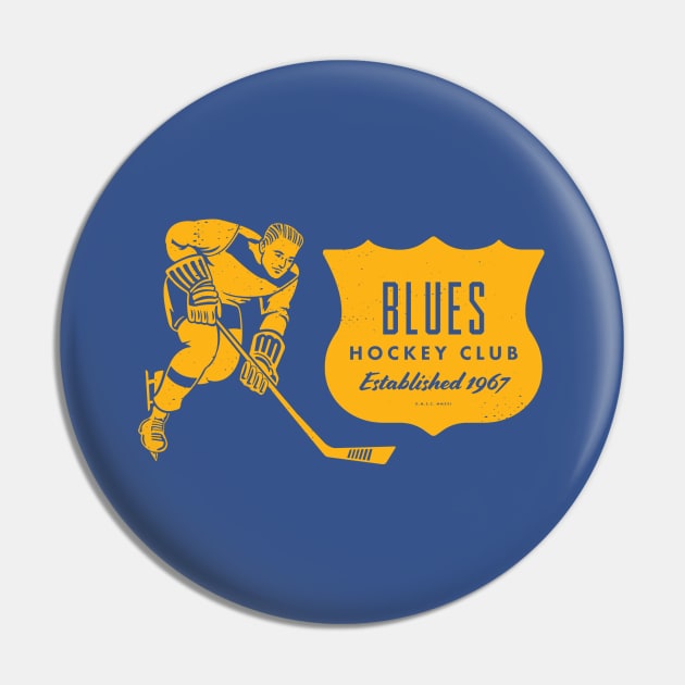 deadmansupplyco Vintage Hockey - St. Louis Blues (Yellow Blues Wordmark) Hoodie