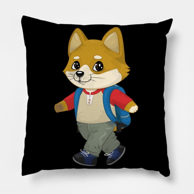 Doge Student Funny meme Pillow by HamilcArt