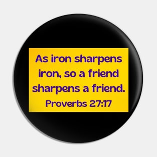 Bible Verse Proverbs 27:17 Pin