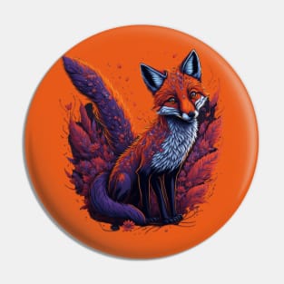 Clever fox Ablaze with flowers Pin