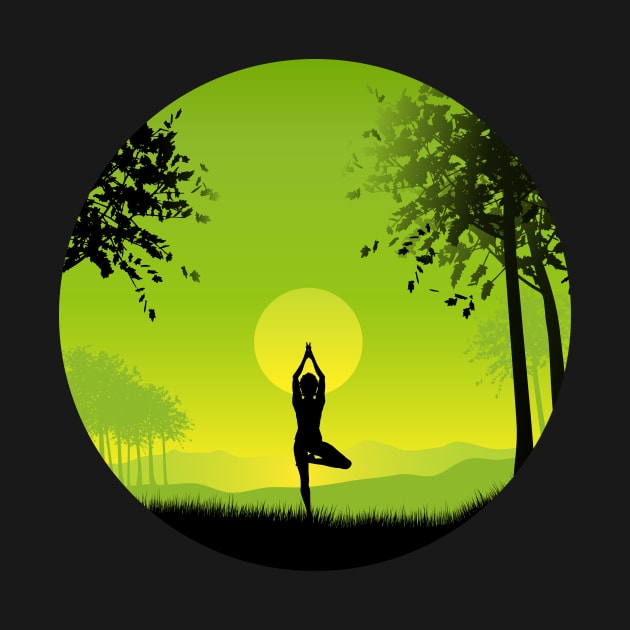Tree pose - yoga - meditation by  El-Aal