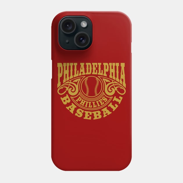 Vintage Retro Philadelphia Phillies Baseball Phone Case by carlesclan
