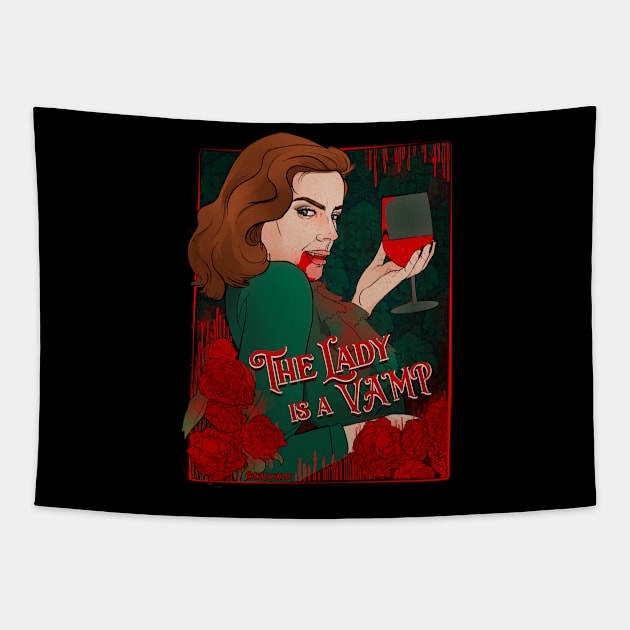 The Lady is a Vamp Tapestry by @akaluciarts