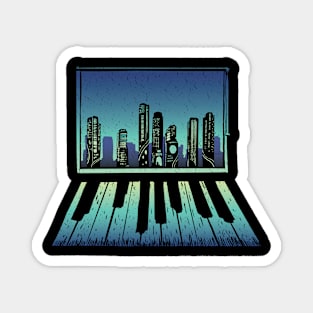 Piano City Clothing. Apparel For Music Lover & Big City People Magnet