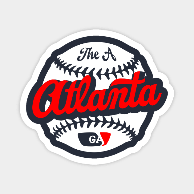 Atlanta Baseball Magnet by Throwzack