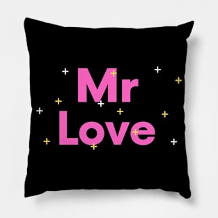 Mr Love Typography Art Design Pillow