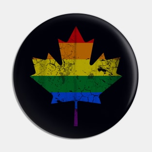 Canada Maple Leaf LGBTQ Gay Pride Equality Pin