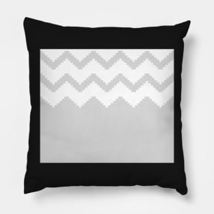 Zigzag geometric pattern - gray and white. Pillow