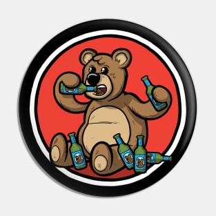 Beer Bottle Bear Pin