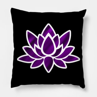 Purple Marble Lotus Flower Pillow
