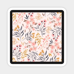 Messy Watercolour Floral in pink Magnet