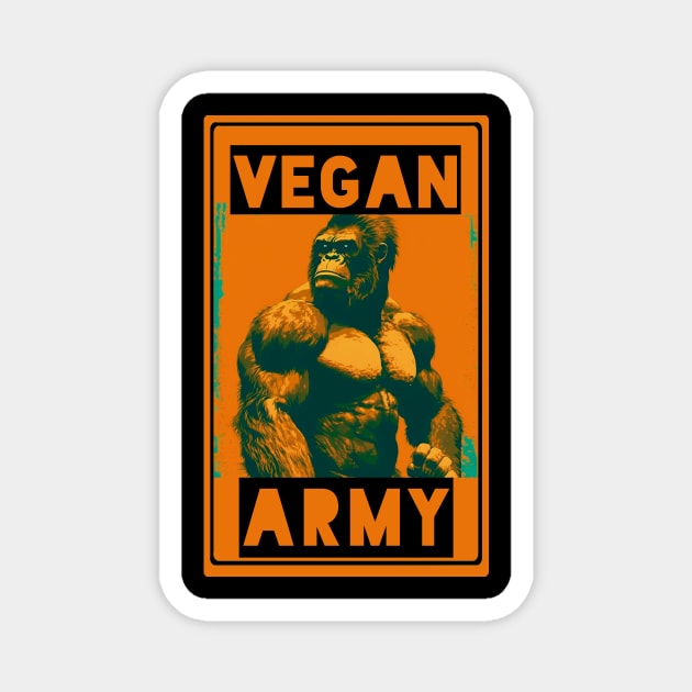 vegan bodybuilding Magnet by Choc7.YT