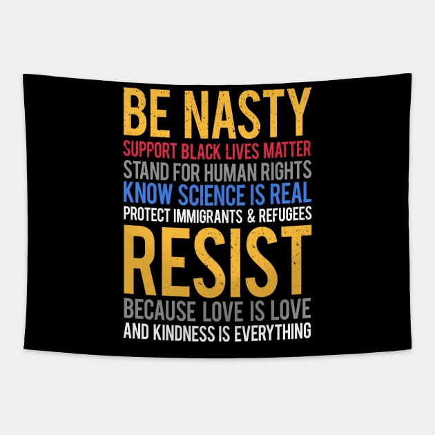 'Protect Immigrants & Refugees' Anti-Trump Protest Gift Tapestry by ourwackyhome