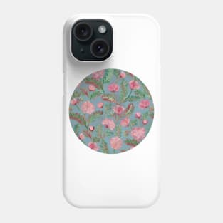 Soft Smudgy Pink and Green Floral Pattern Phone Case