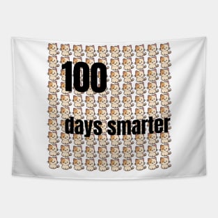 100 days smarter Cats Tapestry