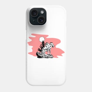 Two-headed Wolf at Dusk Phone Case