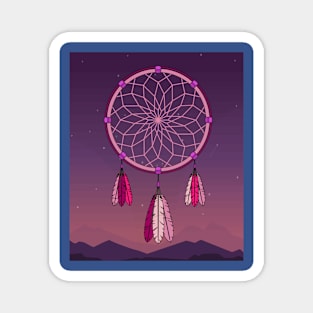 Spiritual Colorful Dream Catcher Feather Magnet