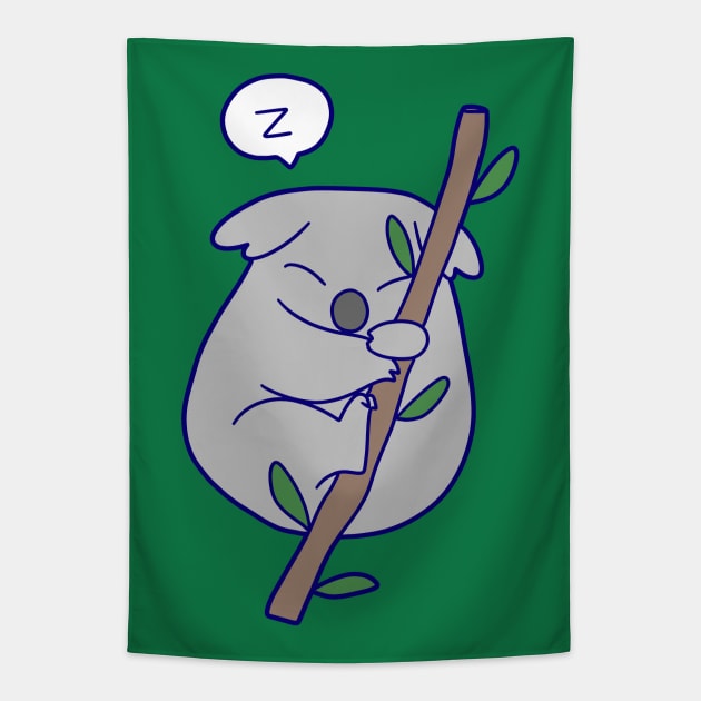 Kawaii Sleeping Koala Tapestry by saradaboru