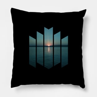 Geometric Nature - Sunset Pillow