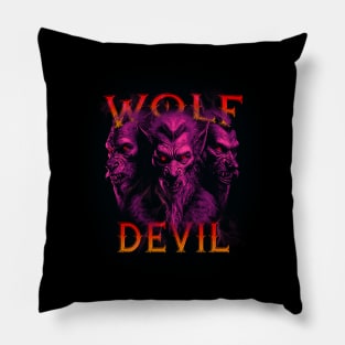 Wolf Devil T-shirt Pillow