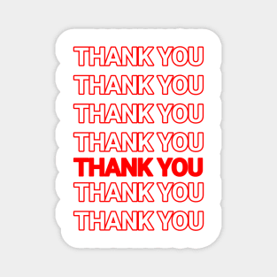 Classic "Thank You" Shirt Magnet