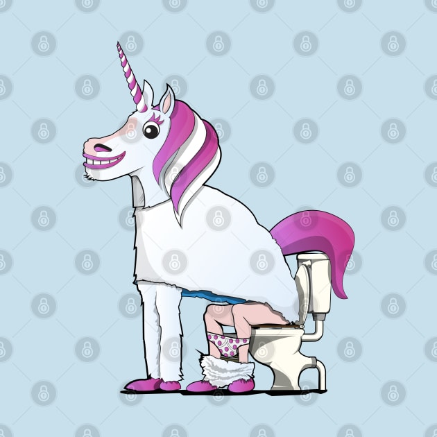 Unicorn on the Toilet by InTheWashroom