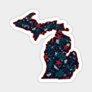 Holiday Pattern Michigan | Cherie's Art (c)2020 Magnet