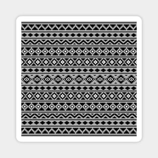 Aztec Essence Pattern II Black White Gray Magnet