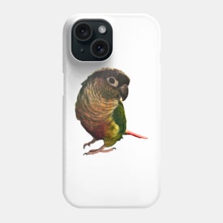 Green Cheek Conure Parrot Bird design, Love for birds Phone Case